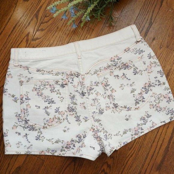 🆕RAG & BONE Pink Floral Print High-Rise Twill - Picture 6 of 8